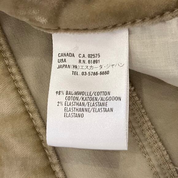 Escada Sport Womens Velvet Pants 10 Kate Bootcut Italy Stretch Holiday Beige - Picture 12 of 16